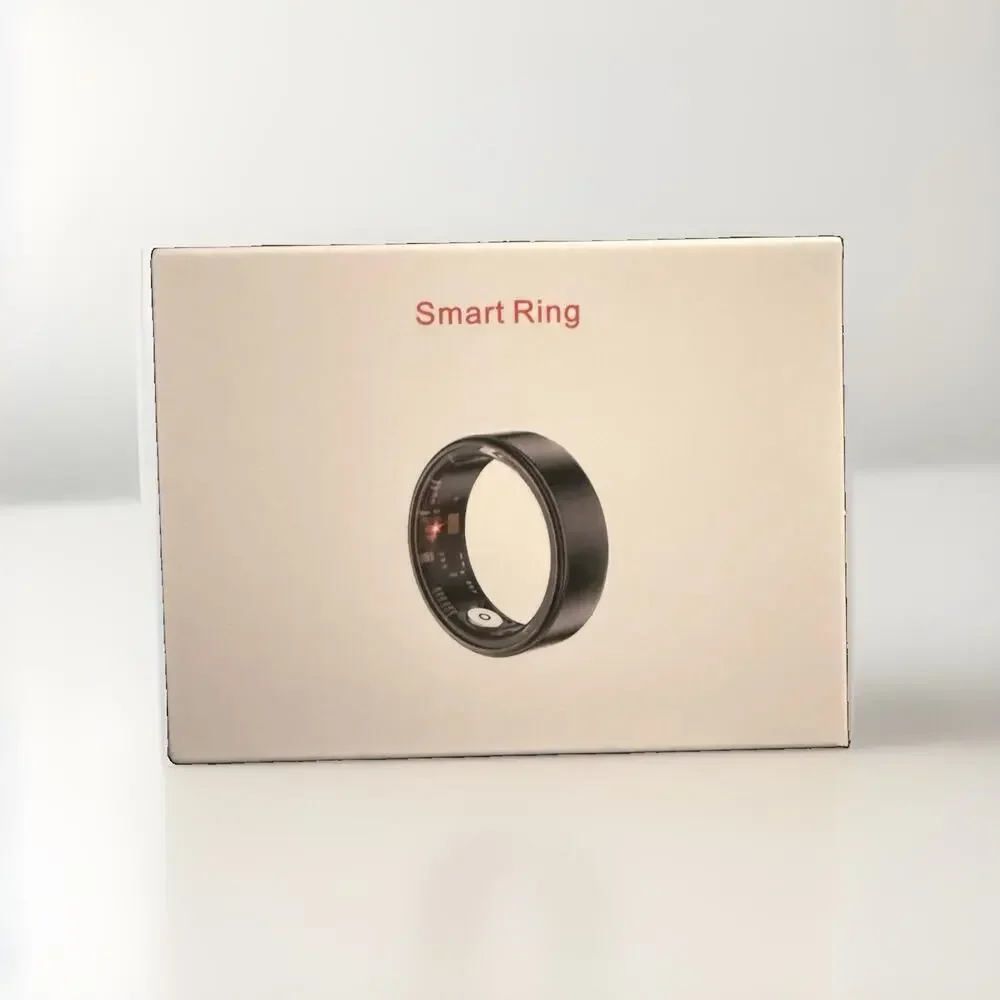 JRing Smart Ring Activity Tracker Heart Rate Monitor- Black Size 7